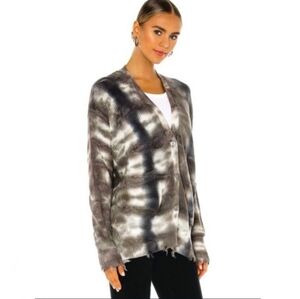 Distressed Tie Dye Cardigan